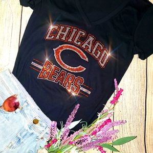 New Chicago Bears Women's V-Neck Relaxed T-shirt all sizes